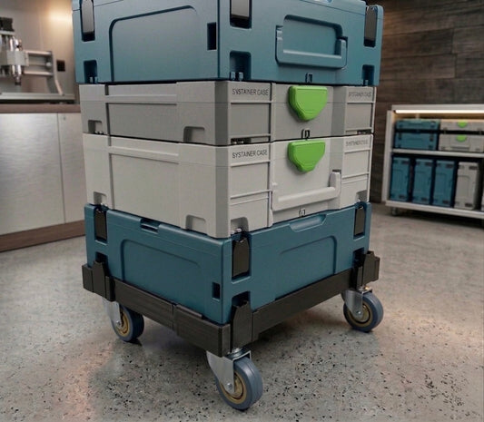 Rollwagengestell für Makita MAKPAC Systemkoffer Transportwagen mit Rollen