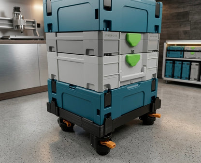 Rollwagengestell für Makita MAKPAC Systemkoffer Transportwagen mit Rollen